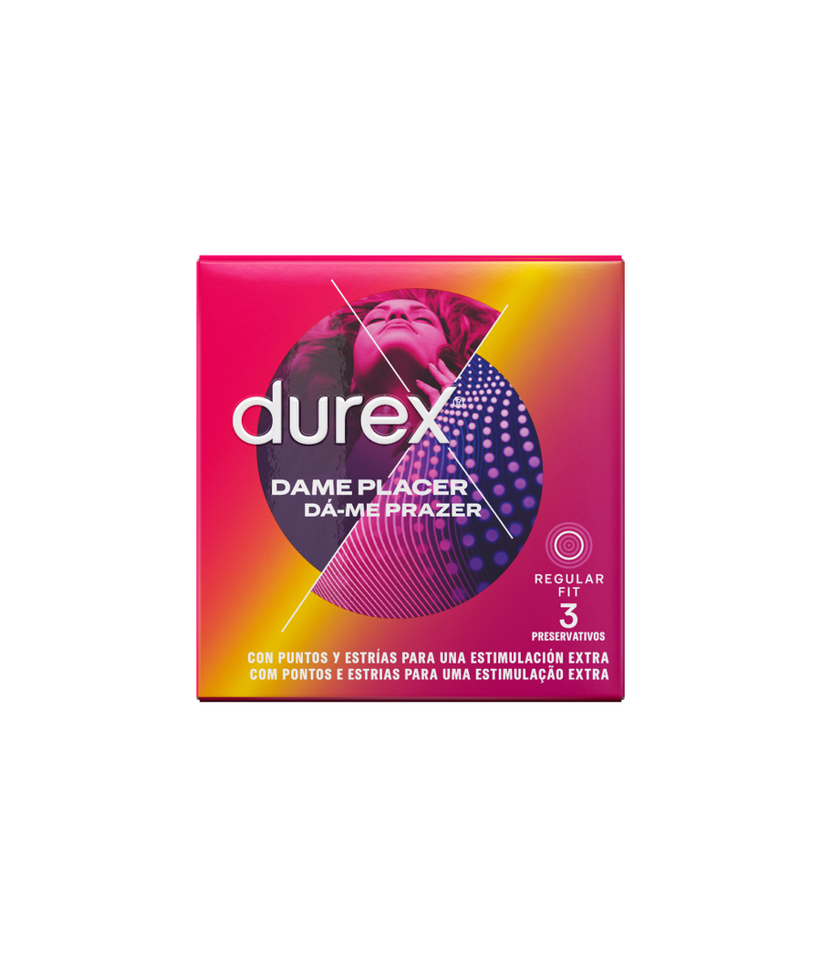 PROFILATTICI STIMOLANTI DUREX "DAME PLACER" DOTTED - 3 PEZZI